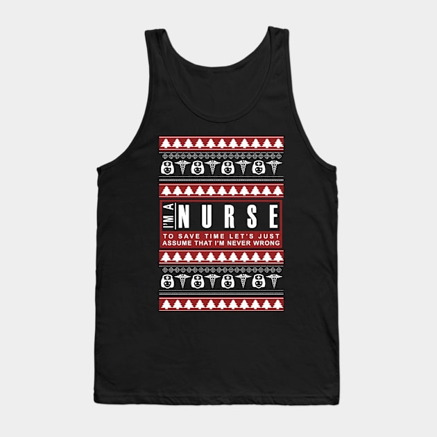 I'm christmas Nurse Tank Top by zopandah